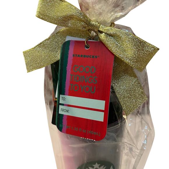 NEW Starbucks Tumbler Holiday Christmas Red Green 16oz 2021 Straw Gift Tag - Picture 3 of 8